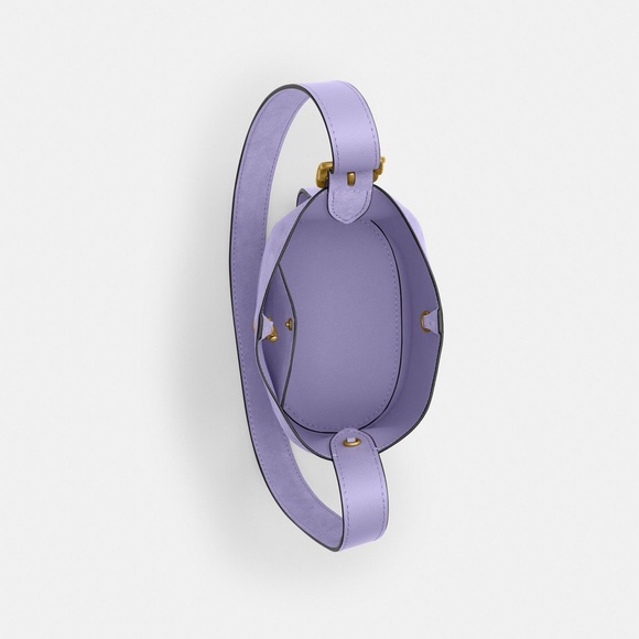 Coach Bleeker Bucket Bag 21 Violet Mist Suede Leather NWT - Picture 5 of 7